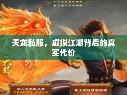 天龙私服，虚拟江湖背后的真实代价