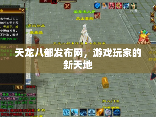 天龙八部发布网，游戏玩家的新天地