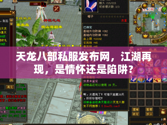 天龙八部私服发布网，江湖再现，是情怀还是陷阱？