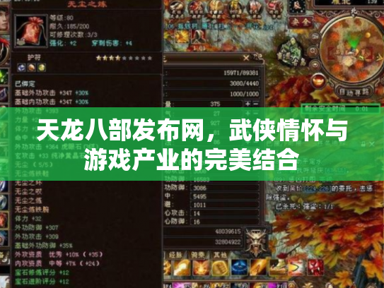 天龙八部发布网，武侠情怀与游戏产业的完美结合