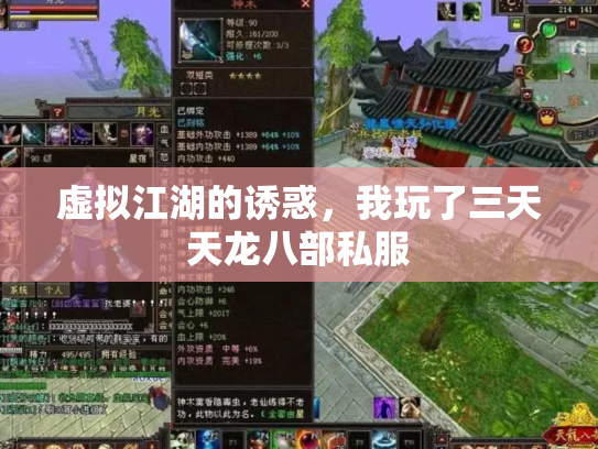 虚拟江湖的诱惑，我玩了三天天龙八部私服