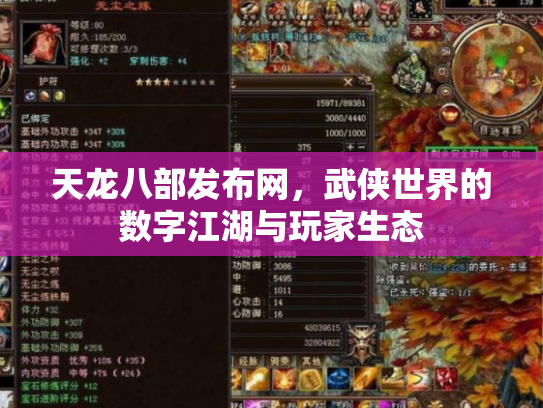 天龙八部发布网，武侠世界的数字江湖与玩家生态