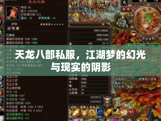 天龙八部私服，江湖梦的幻光与现实的阴影