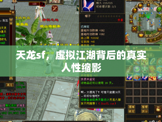天龙sf，虚拟江湖背后的真实人性缩影