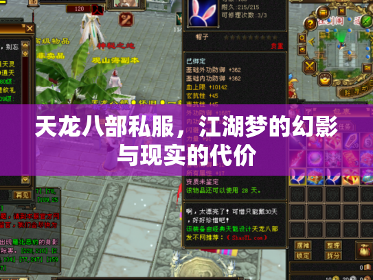 天龙八部私服，江湖梦的幻影与现实的代价