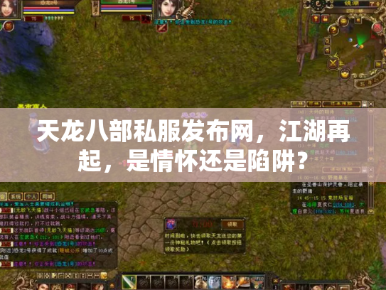 天龙八部私服发布网，江湖再起，是情怀还是陷阱？