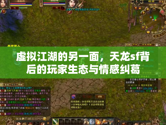 虚拟江湖的另一面，天龙sf背后的玩家生态与情感纠葛