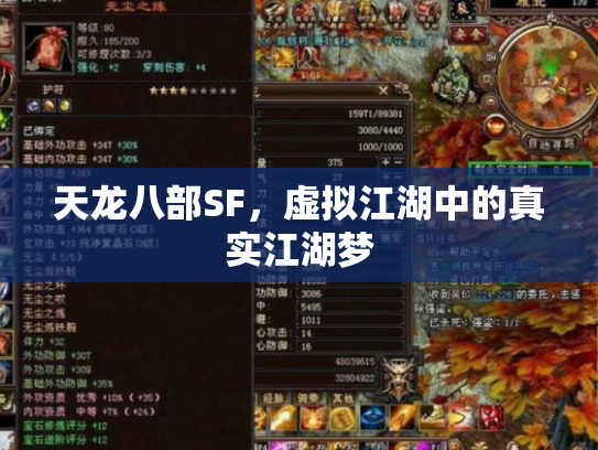 天龙八部SF，虚拟江湖中的真实江湖梦