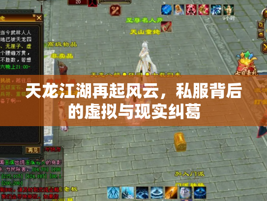 天龙江湖再起风云，私服背后的虚拟与现实纠葛