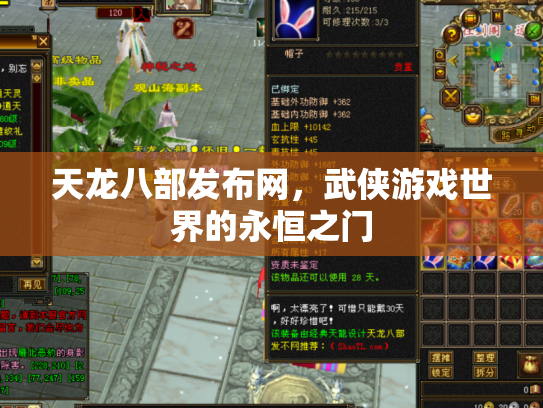 天龙八部发布网，武侠游戏世界的永恒之门