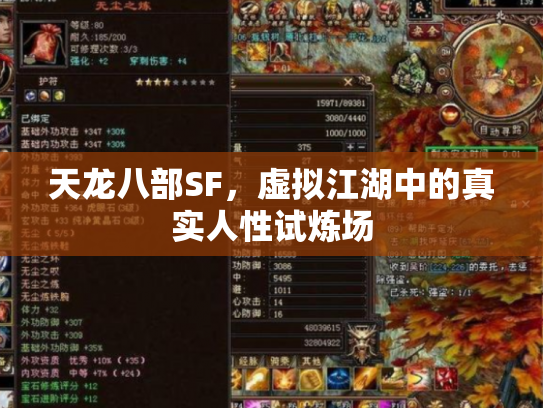天龙八部SF，虚拟江湖中的真实人性试炼场