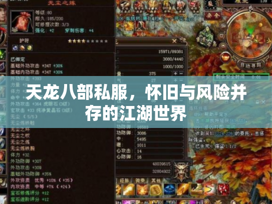 天龙八部私服，怀旧与风险并存的江湖世界
