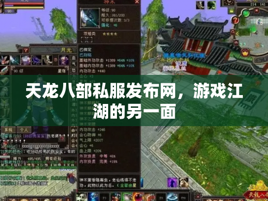 天龙八部私服发布网，游戏江湖的另一面