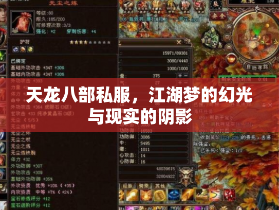 天龙八部私服，江湖梦的幻光与现实的阴影