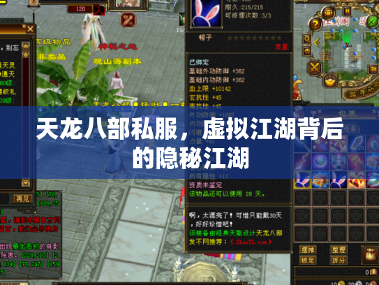 天龙八部私服，虚拟江湖背后的隐秘江湖