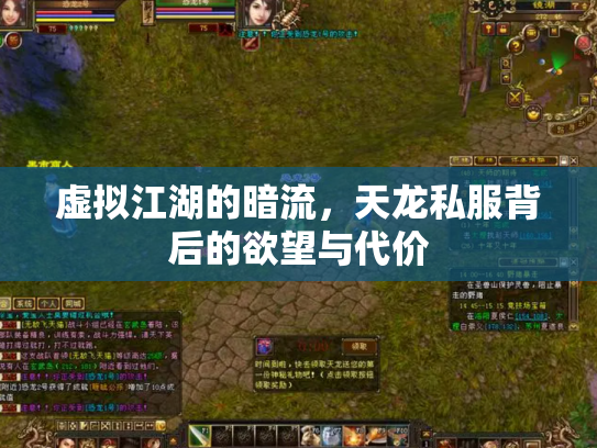 虚拟江湖的暗流，天龙私服背后的欲望与代价