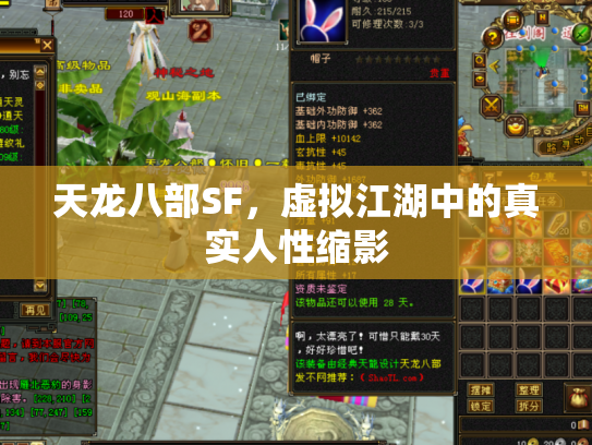 天龙八部SF，虚拟江湖中的真实人性缩影