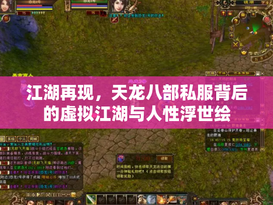 江湖再现，天龙八部私服背后的虚拟江湖与人性浮世绘