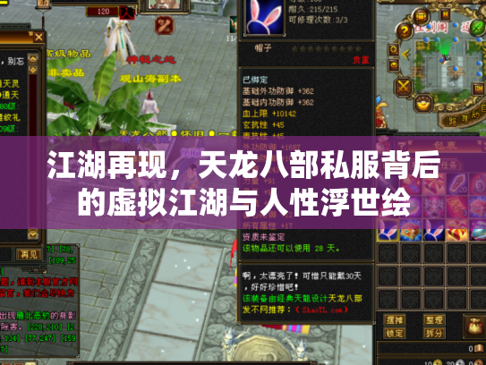 江湖再现，天龙八部私服背后的虚拟江湖与人性浮世绘