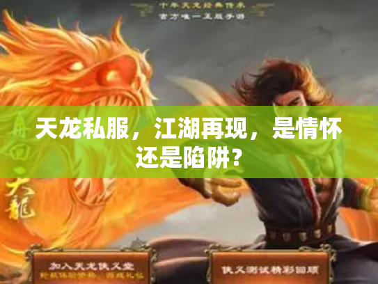 天龙私服，江湖再现，是情怀还是陷阱？