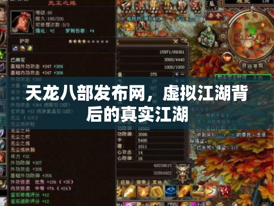 天龙八部发布网，虚拟江湖背后的真实江湖