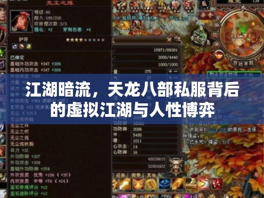 江湖暗流，天龙八部私服背后的虚拟江湖与人性博弈