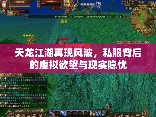 天龙江湖再现风波，私服背后的虚拟欲望与现实隐忧