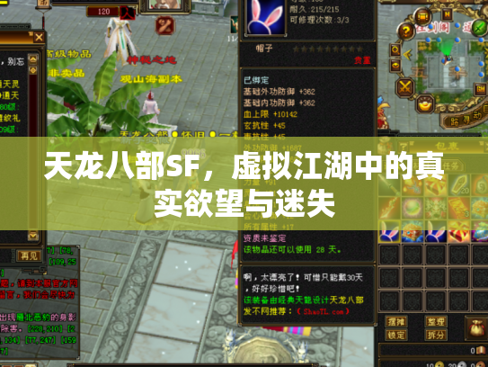 天龙八部SF，虚拟江湖中的真实欲望与迷失