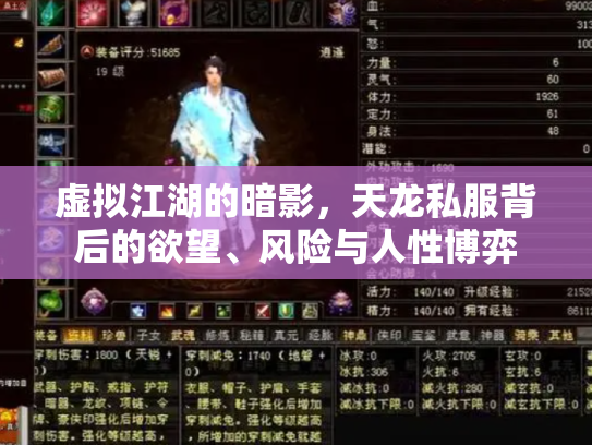 虚拟江湖的暗影，天龙私服背后的欲望、风险与人性博弈