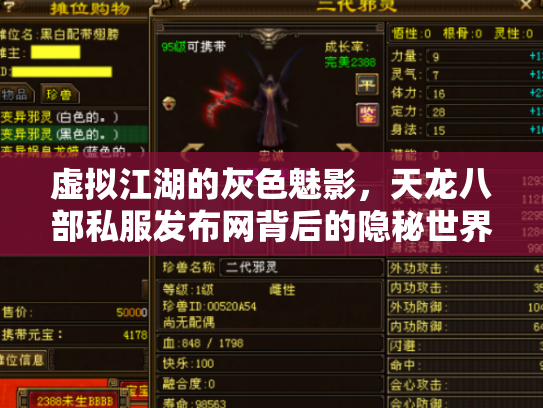 虚拟江湖的灰色魅影，天龙八部私服发布网背后的隐秘世界