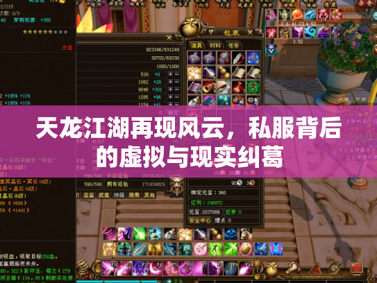 天龙江湖再现风云，私服背后的虚拟与现实纠葛