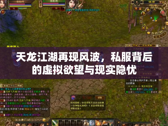 天龙江湖再现风波，私服背后的虚拟欲望与现实隐忧
