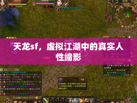 天龙sf，虚拟江湖中的真实人性缩影