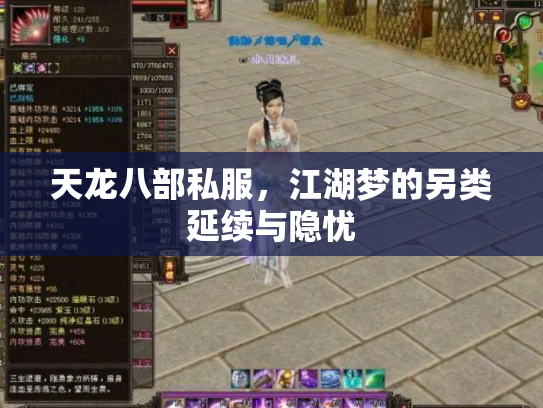 天龙八部私服，江湖梦的另类延续与隐忧