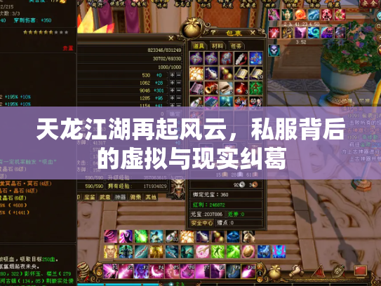天龙江湖再起风云，私服背后的虚拟与现实纠葛
