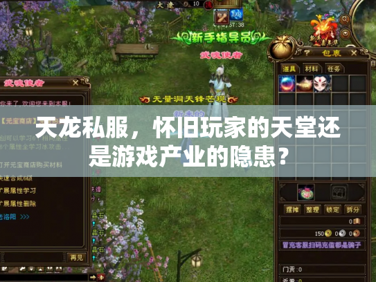 天龙私服，怀旧玩家的天堂还是游戏产业的隐患？