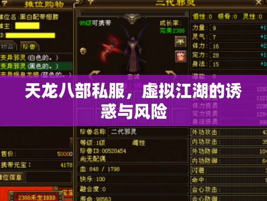 天龙八部私服，虚拟江湖的诱惑与风险