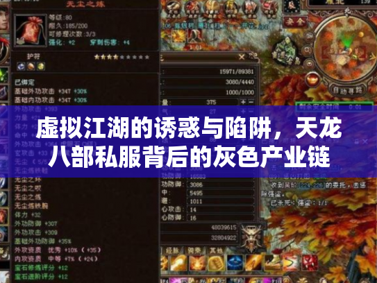 虚拟江湖的诱惑与陷阱，天龙八部私服背后的灰色产业链