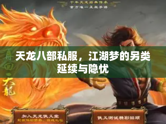天龙八部私服，江湖梦的另类延续与隐忧