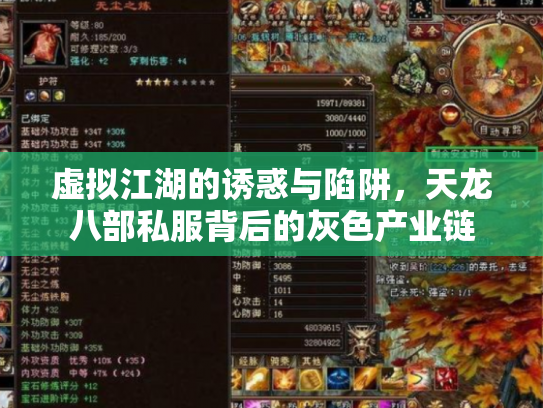 虚拟江湖的诱惑与陷阱，天龙八部私服背后的灰色产业链