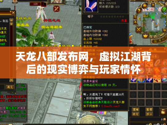 天龙八部发布网，虚拟江湖背后的现实博弈与玩家情怀