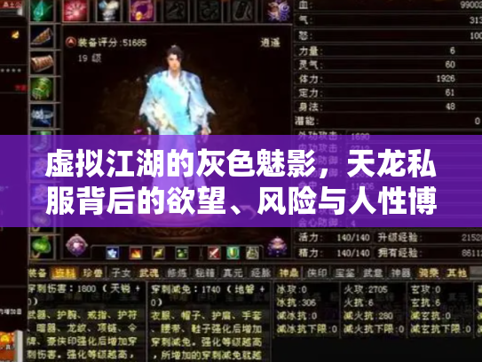 虚拟江湖的灰色魅影，天龙私服背后的欲望、风险与人性博弈