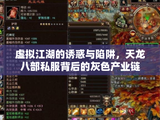虚拟江湖的诱惑与陷阱，天龙八部私服背后的灰色产业链
