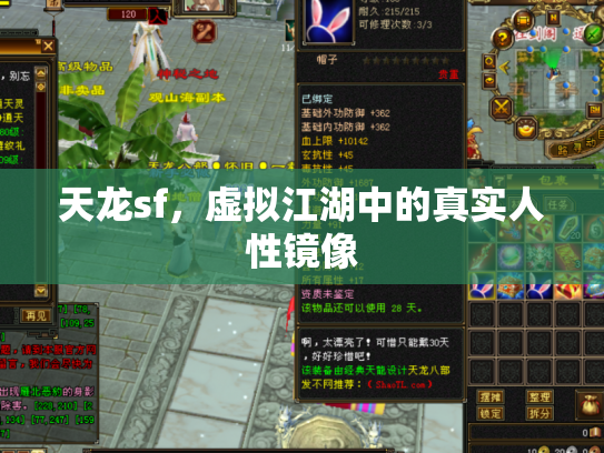 天龙sf，虚拟江湖中的真实人性镜像