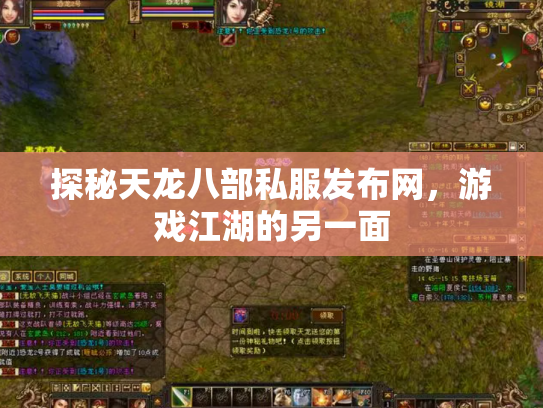 探秘天龙八部私服发布网，游戏江湖的另一面