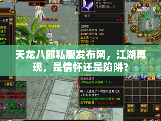 天龙八部私服发布网，江湖再现，是情怀还是陷阱？