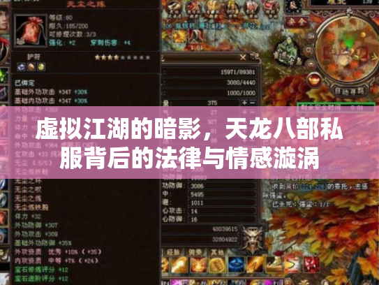 虚拟江湖的暗影，天龙八部私服背后的法律与情感漩涡