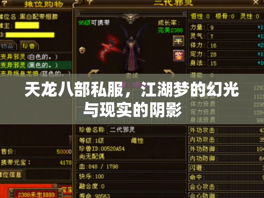 天龙八部私服，江湖梦的幻光与现实的阴影