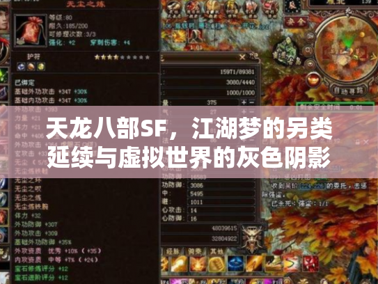 天龙八部SF，江湖梦的另类延续与虚拟世界的灰色阴影