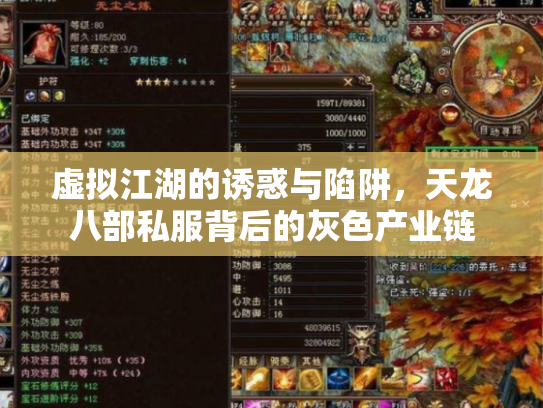 虚拟江湖的诱惑与陷阱，天龙八部私服背后的灰色产业链